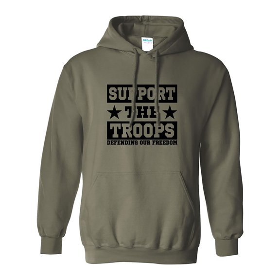 Support The Troops Adult Hooded Sweatshirt