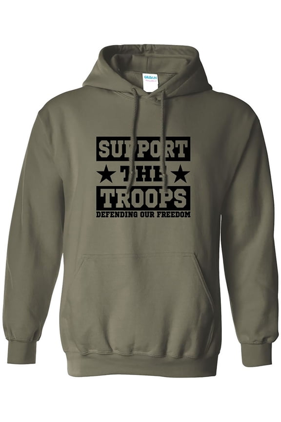 Support The Troops Adult Hooded Sweatshirt