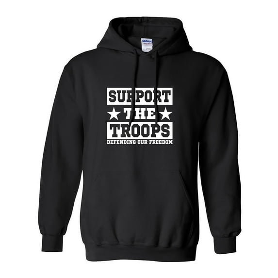 Support The Troops Adult Hooded Sweatshirt