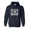 thumbnail image 1 of Support The Troops Adult Hooded Sweatshirt, 1 of 3