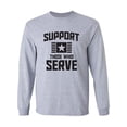 thumbnail image 1 of Support Those Who Serve Adult Long Sleeve T-shirt, 1 of 3