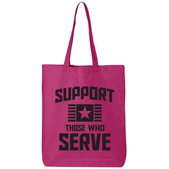Support Those Who Serve Cotton Canvas Tote Bag