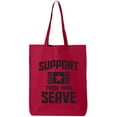 thumbnail image 1 of Support Those Who Serve Cotton Canvas Tote Bag, 1 of 1