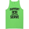 thumbnail image 1 of Support Those Who Serve Neon Tank Top, 1 of 1