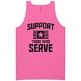 thumbnail image 1 of Support Those Who Serve Neon Tank Top, 1 of 1