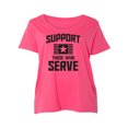 thumbnail image 1 of Support Those Who Serve Womens Plus Size Scoopneck Tee, 1 of 1