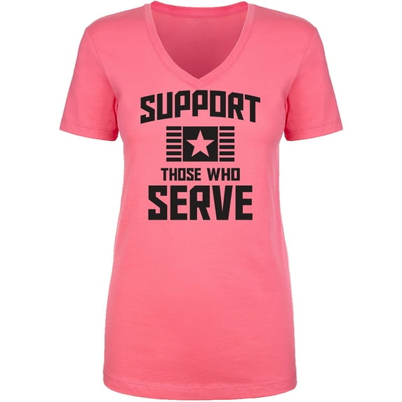 Support Those Who Serve Womens V-Neck T-Shirt