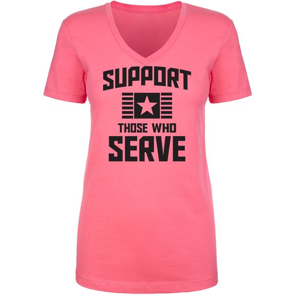 Support Those Who Serve Womens V-Neck T-Shirt