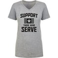 thumbnail image 1 of Support Those Who Serve Womens V-Neck T-Shirt, 1 of 3