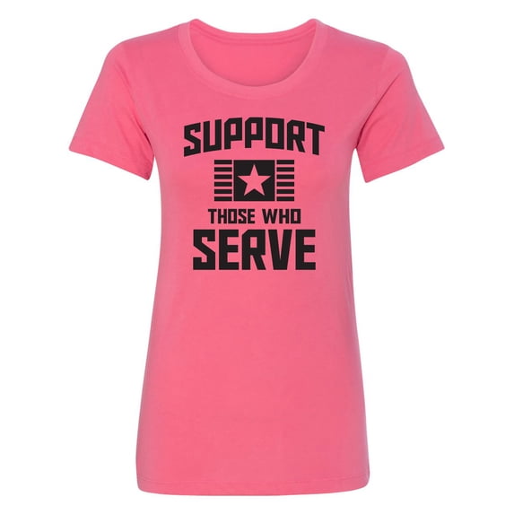Support Those Who Serve Womens crewneck tee