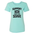 thumbnail image 1 of Support Those Who Serve Womens crewneck tee, 1 of 3