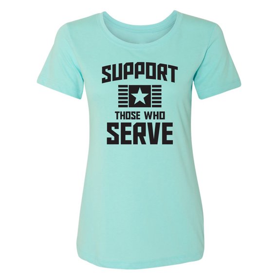 Support Those Who Serve Womens crewneck tee