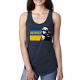 thumbnail image 1 of Support Ukrainian Flag Zelensky RESIST Ladies Racerback Tank Top, Navy, Large, 1 of 4
