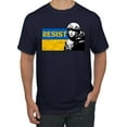 thumbnail image 1 of Support Ukrainian Flag Zelensky RESIST Men's Graphic T-Shirt, Navy, X-Large, 1 of 4