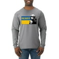 thumbnail image 1 of Support Ukrainian Flag Zelensky RESIST Mens Long Sleeve Shirt, Heather Grey, XX-Large, 1 of 4