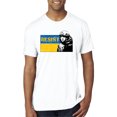 thumbnail image 1 of Support Ukrainian Flag Zelensky RESIST Mens Premium Tri Blend T-Shirt, True White, Large, 1 of 4