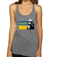 thumbnail image 1 of Support Ukrainian Flag Zelensky RESIST Tri-Blend Racerback Tank Top, Premium Heather, X-Large, 1 of 4