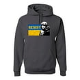 thumbnail image 1 of Support Ukrainian Flag Zelensky RESIST Unisex Graphic Hoodie Sweatshirt, Charcoal, Small, 1 of 4