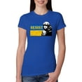 thumbnail image 1 of Support Ukrainian Flag Zelensky RESIST Womens Slim Fit Junior Tee, Royal, Large, 1 of 4