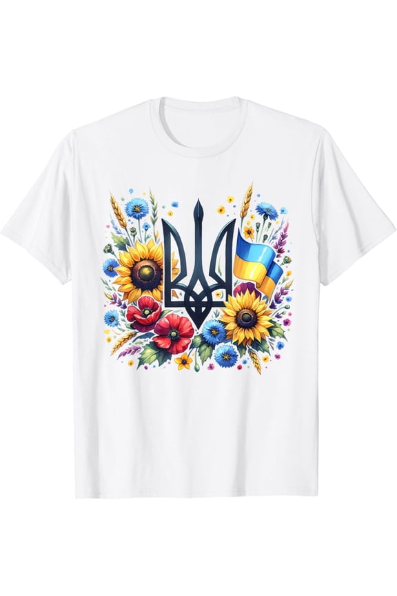 Support Ukrainian Trident Tryzub Patriotic T-Shirt