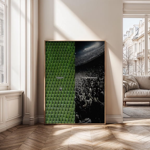 Support Vs Congratulations Wall Art Poster, Motivational Sports Poster,, Poster, Modern Home Office Decor Home Decor, 8x12 UNFRAMED