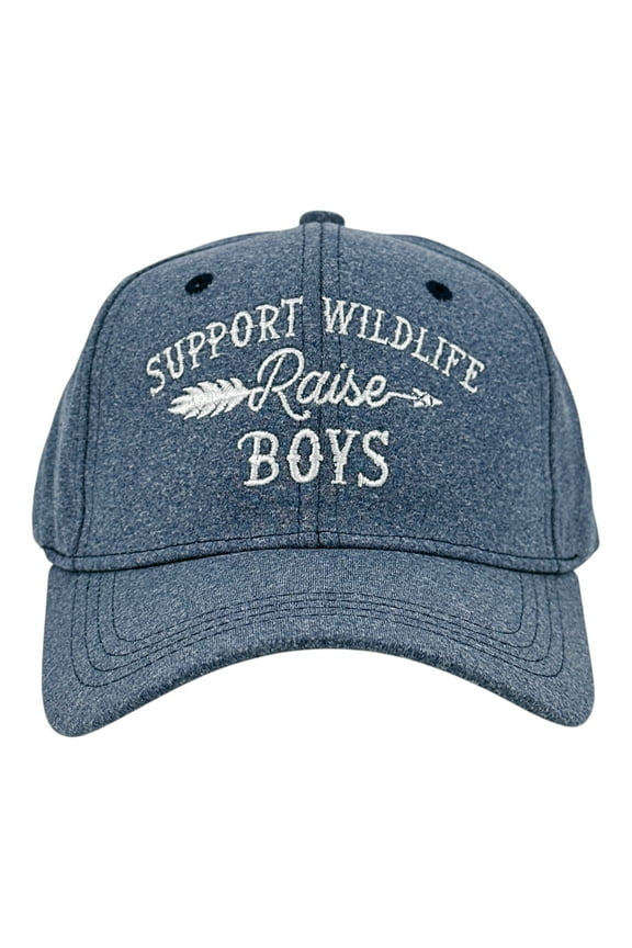 Support Wildlife Raise Boys Hat Funny Sarcastic Parenting Graphic Novelty Cap