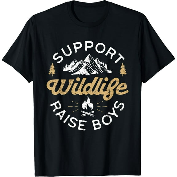 Support Wildlife Raise Boys - Parent Mom & Dad Gift T-Shirt