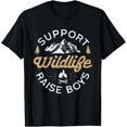thumbnail image 1 of Support Wildlife Raise Boys - Parent Mom & Dad Gift T-Shirt, 1 of 6