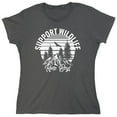 thumbnail image 1 of Support Wildlife Sarcastic Humor Novelty Funny Women's Casual Tees, 1 of 3