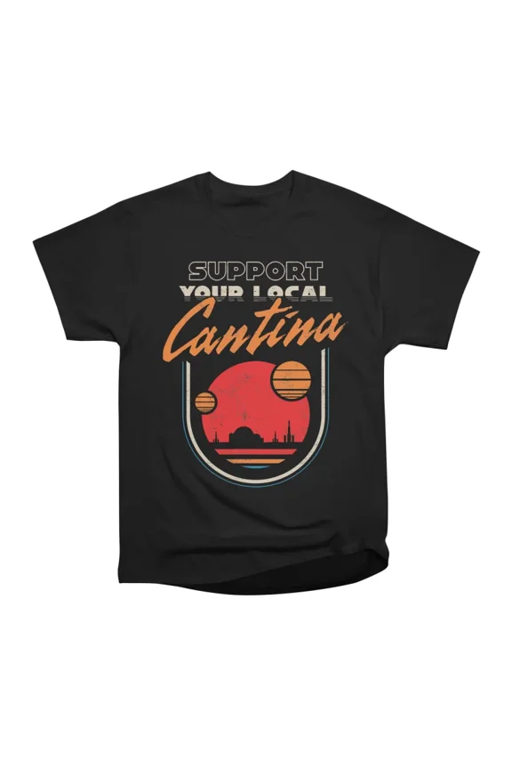 Support Your Local Cantina SciFi Retro Bar T-Shirt Tee Gift For Him Merch For Her Apparel