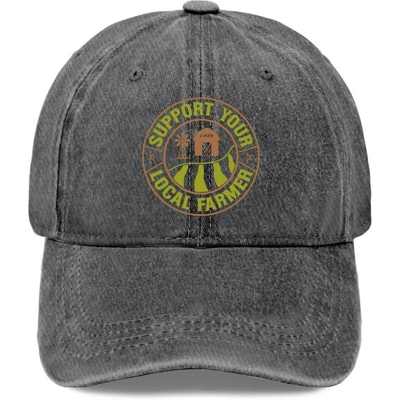 Support Your Local Farmer Mens hat Farm Vintage Cotton Washed Baseball Caps Adjustable Dad Hat Crazy