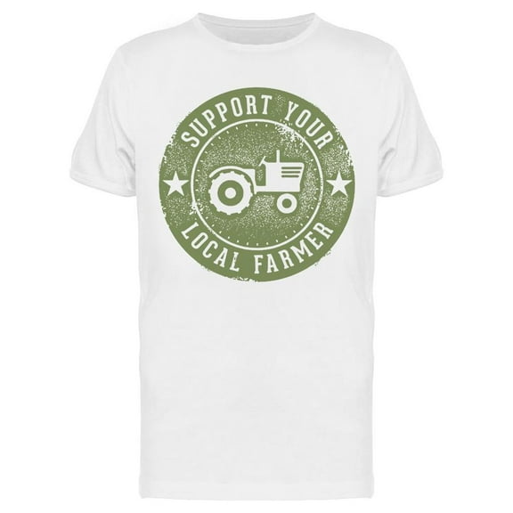 Support Your Local Farmer Stamp T-Shirt Men -Image by Shutterstock Men T-Shirt, Male x-Large