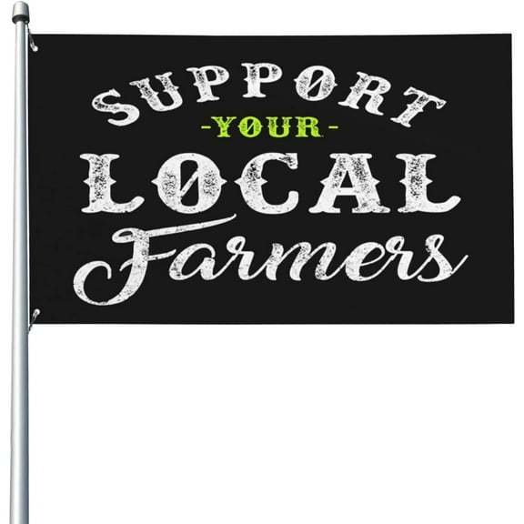 Support Your Local Farmers Flag Tractor Farming Flag Farmer Grain Flag 3x5 Ft Banner Flag Yard Sign For Outdoor Decoration Flags
