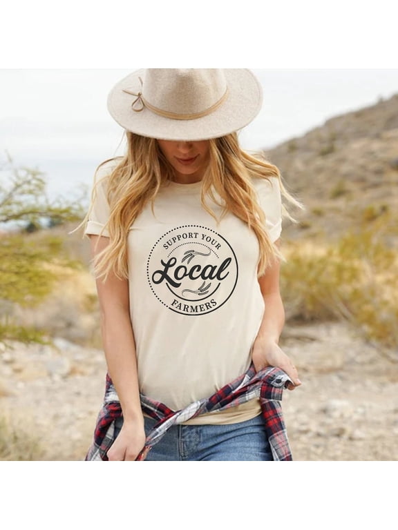 Support Your Local Farmers Market Positive Farm Celebration Farmer T-Shirt