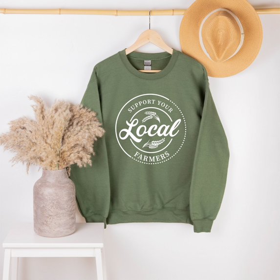 Support Your Local Farmers Sweatshirt, Farmer Gift, Farm Sweatshirt Farmer Hooded Sweat, Country Hoodie, Animal Sweatshirt, Farm Trip Hoodie