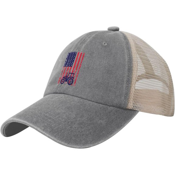 Support Your Local Farmers USA Flag Baseball Cap Women Men Mesh-Back Hat Retro Trucker Hats Sun Hat