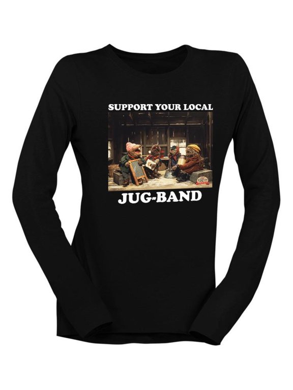 Support Your Local Jug-Band Classic Holiday Women's Long Sleeve