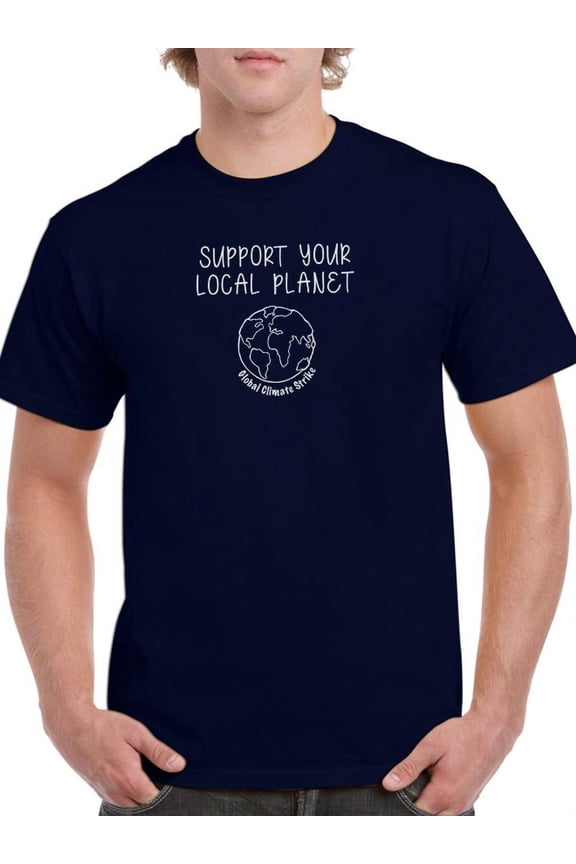 Support Your Local Planet T-Shirt Men -Smartprints Designs, Male 5X-Large