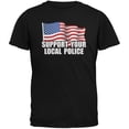 thumbnail image 1 of Support Your Local Police Flag Black Adult T-Shirt - 2X-Large, 1 of 1
