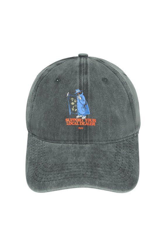 Support Your Local Pot Dealer Gray Baseball Cap for Men Women, Adjustable Snapback Hats Cotton Hat
