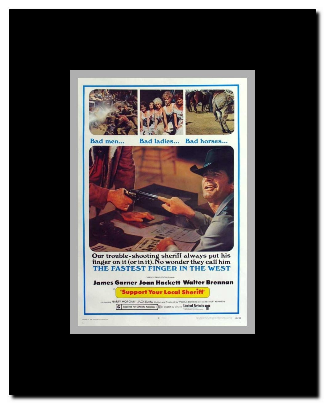 Support Your Local Sheriff! Framed Movie Poster