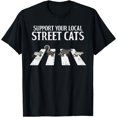 thumbnail image 1 of Support Your Local Street Cats Parody Racoon Skunk Opossum Unisex T-Shirt for Men Women Kids Toddler, 1 of 5