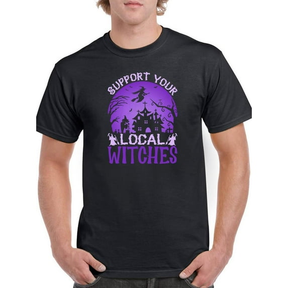 Support Your Local Witches T-Shirt Men -Image by Shutterstock, Male Large