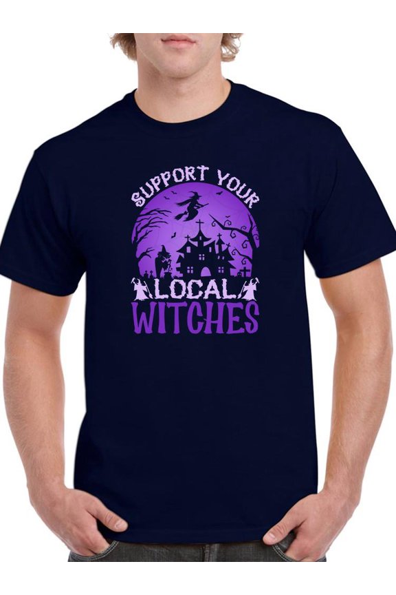 Support Your Local Witches T-Shirt Men -Image by Shutterstock, Male x-Large