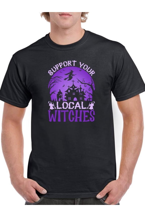 Support Your Local Witches T-Shirt Men -Image by Shutterstock, Male x-Large