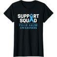 thumbnail image 1 of Support squad men women kids child abuse Awareness slogans T-Shirt, 1 of 4