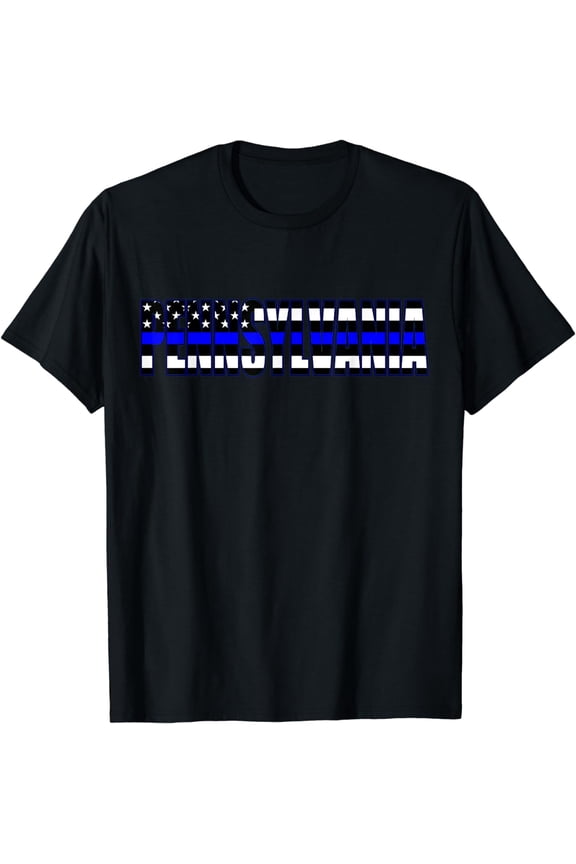 Support the Police in Pennsylvania Police Flag PD T-Shirt