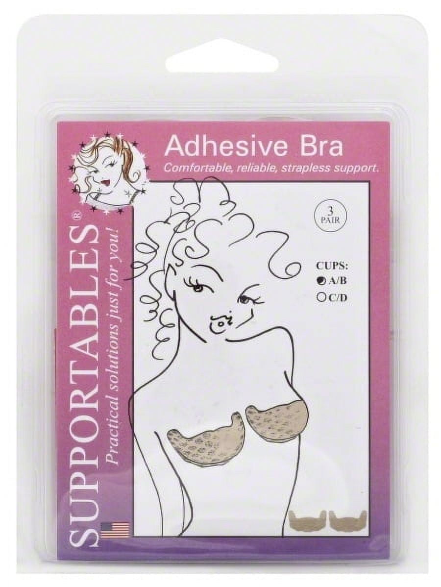 Supportables 3-Count Adhesive Bra Size A/B