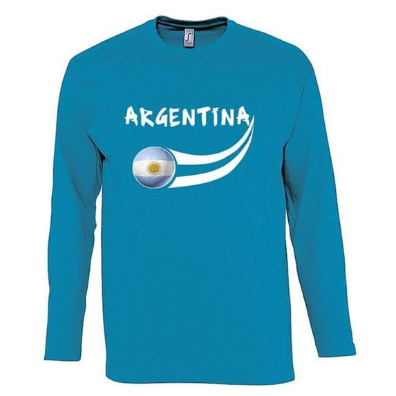 Supportershop ARLSBL-XL Argentina Long Sleeve Mens Sky Blue T-shirt, Extra Large