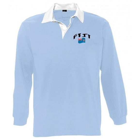 Supportershop SUP1019 Fiji Long Sleeves Rugby T-Shirt, Large